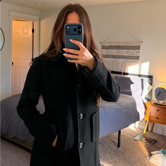 J. Crew Women's Black Pea Coat - Picture 3 of 3